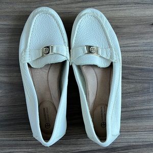 White loafers